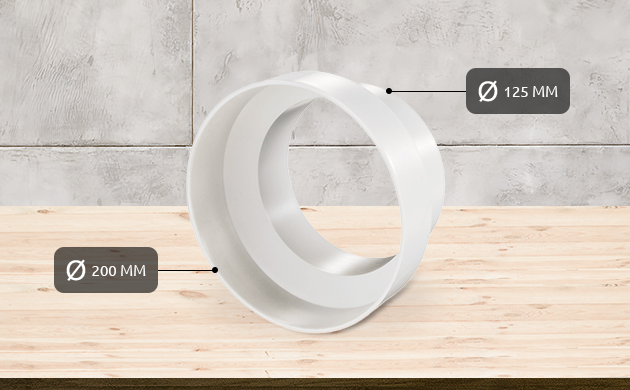 Переходник для вентиляционных труб и каналов