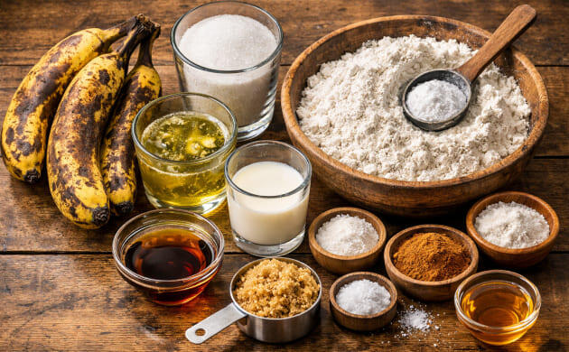 Что нужно для приготовления бананового хлеба