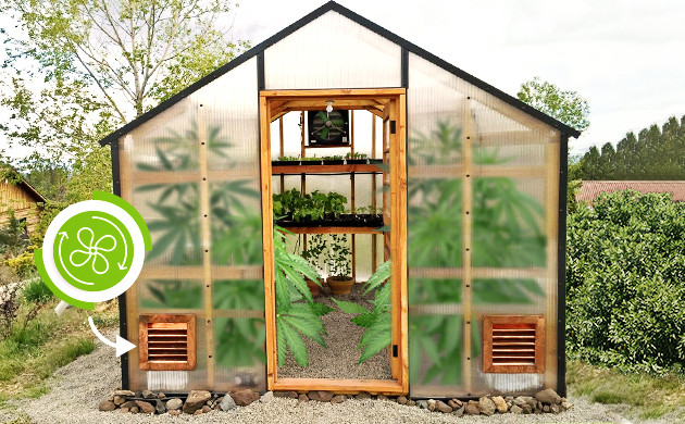 Отверстия для притока воздуха внизу теплицы