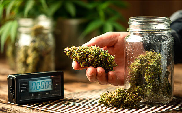 Влажные шишки конопли