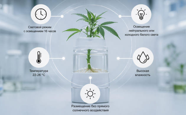 Развитие тканей растения в замкнутой микросистеме