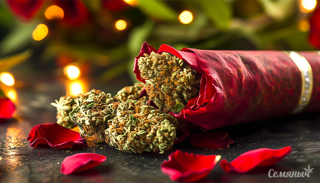 Самокрутка из лепестков роз