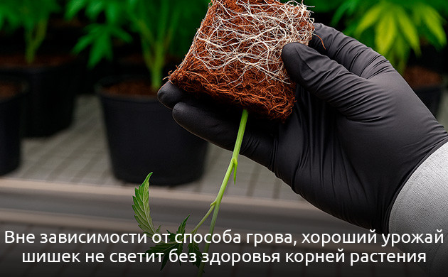 Слабая корневая система конопли