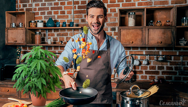 Приготовление блюда из конопли