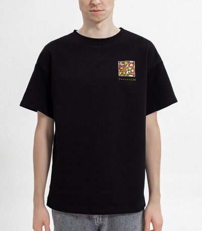 Футболка 7CH, корень+глаза, оверсайз